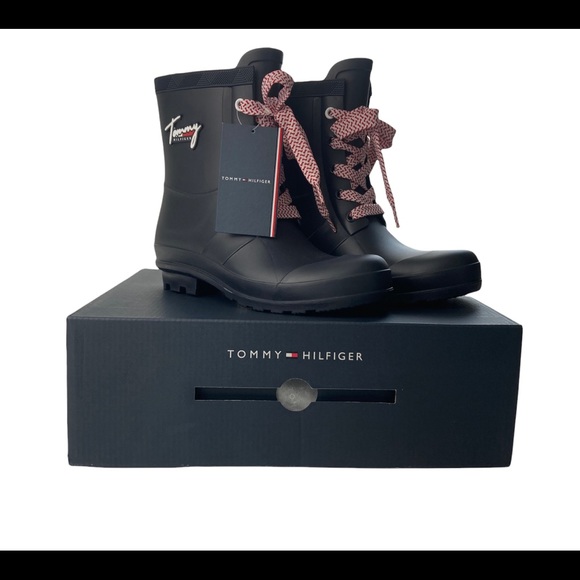 Tommy Hilfiger Rain Boots Tamar Women  Dark Blue 7M - Picture 11 of 11